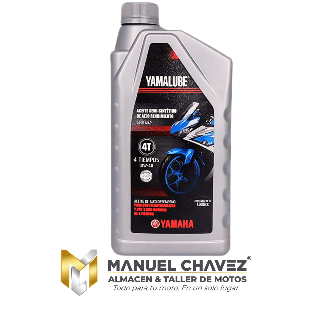ACEITE YAMALUBE 10W40 SEMISINTETICO GRIS 1LT