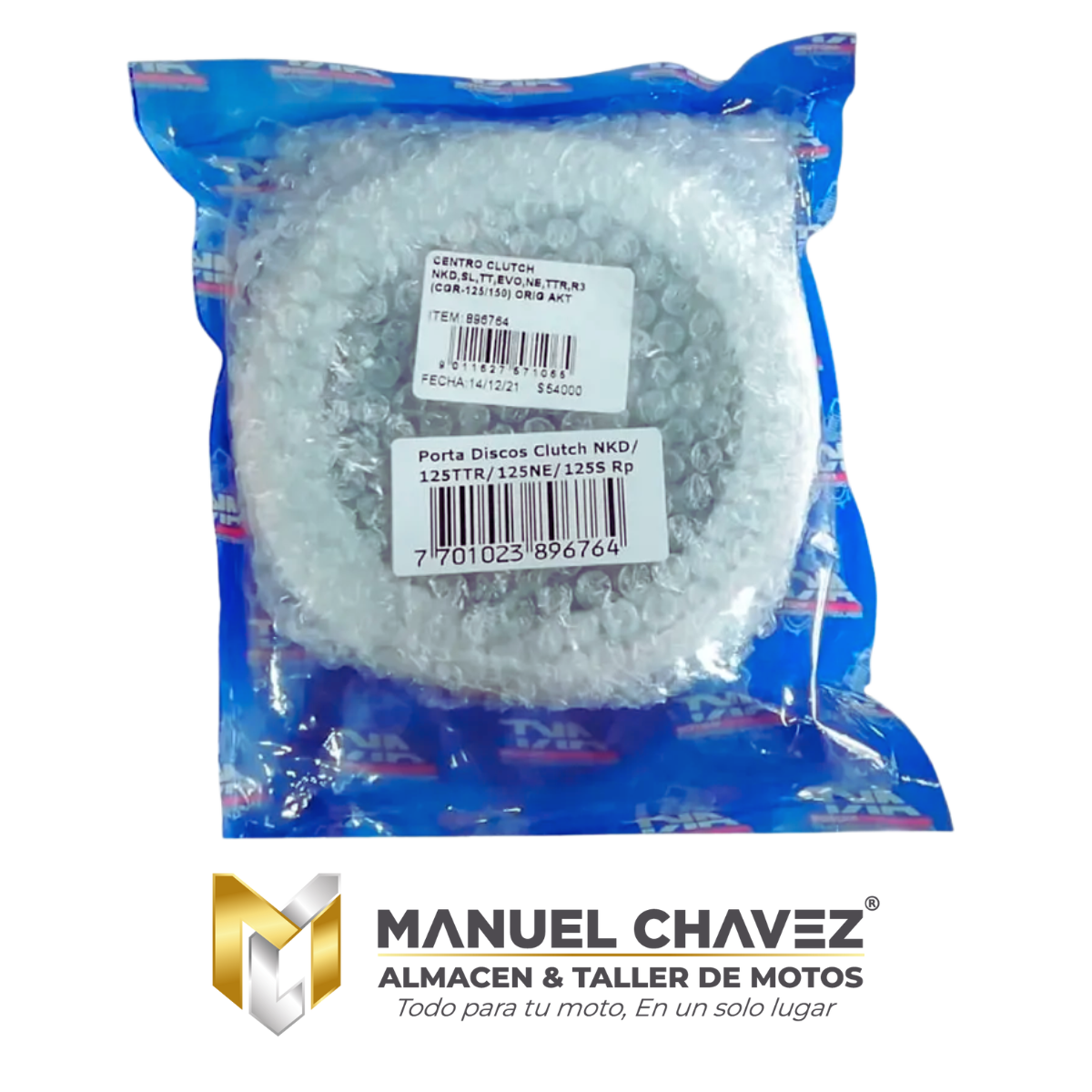 CENTRO CLUTCH AKT ORIGINAL NKD/SL/TT/EVO/NE/TTR/R3/CGR 125/CGR 150