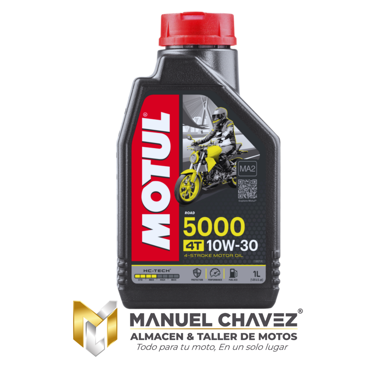 ACEITE MOTUL 10W30 5000 4T 1L