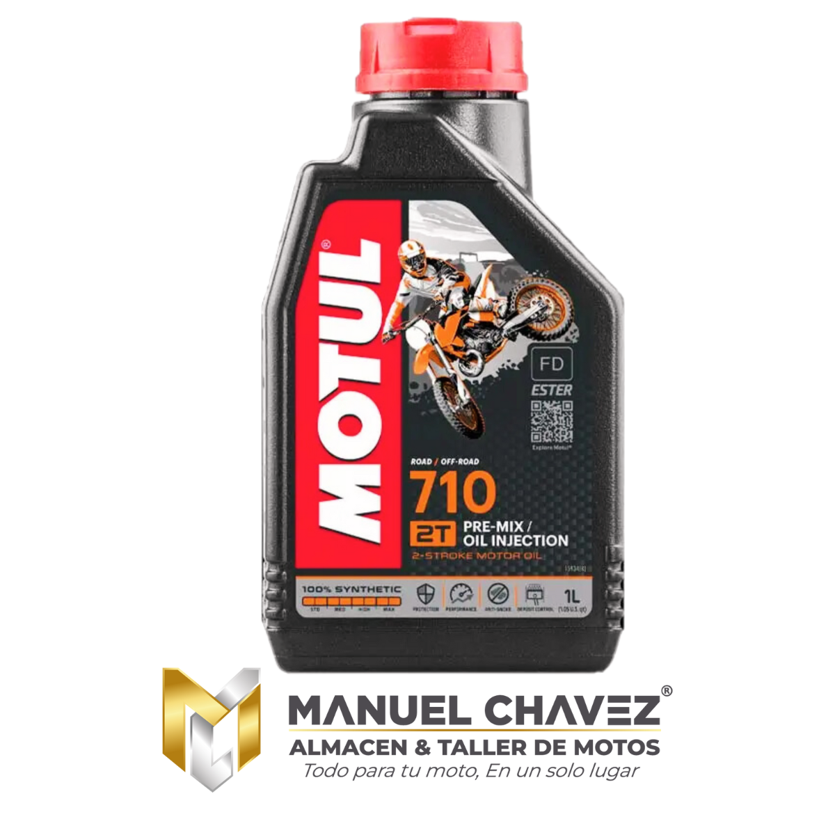 ACEITE MOTUL 2T 710 SINTETICO 1L
